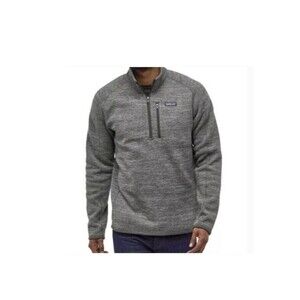 Patagonia Better Sweater Men Medium‎ Gray Fleece Pullover Quarter Zip